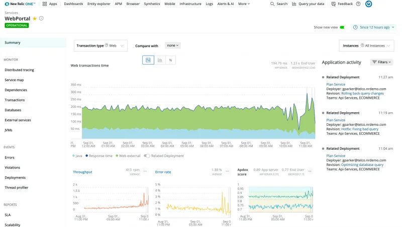 New Relic Observability Tool