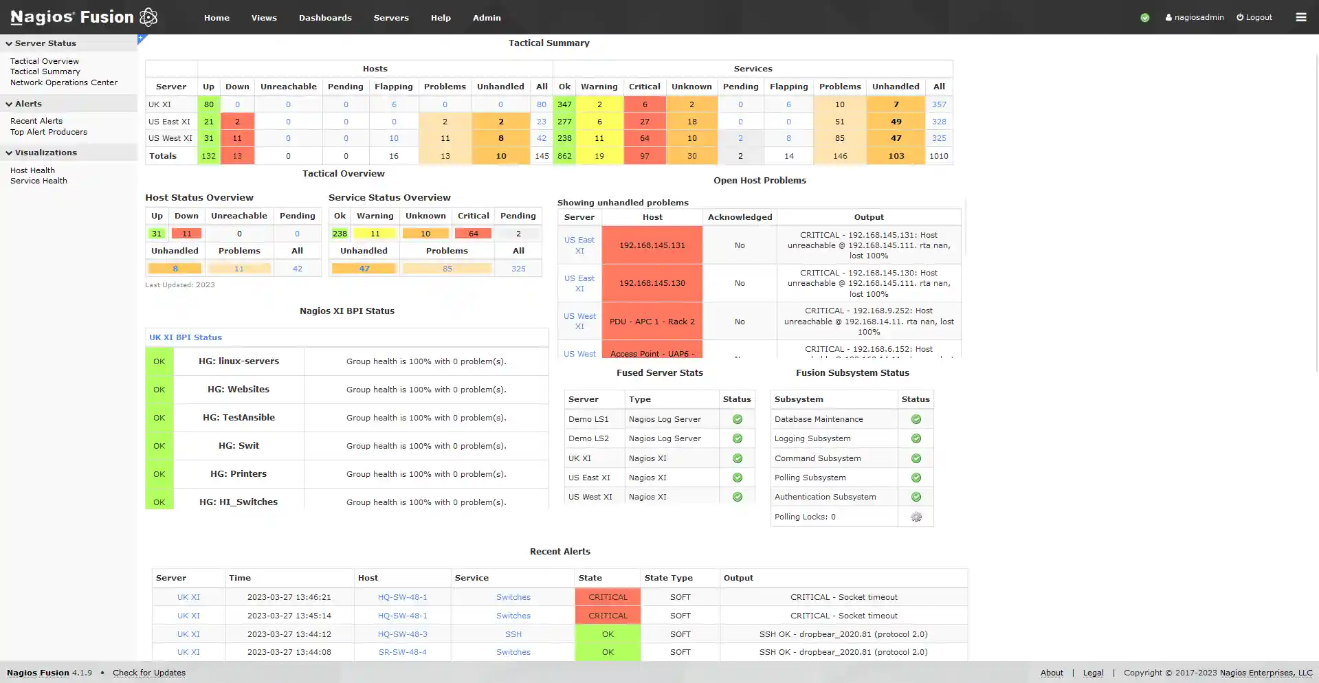 Nagios XI Infra Monitoring