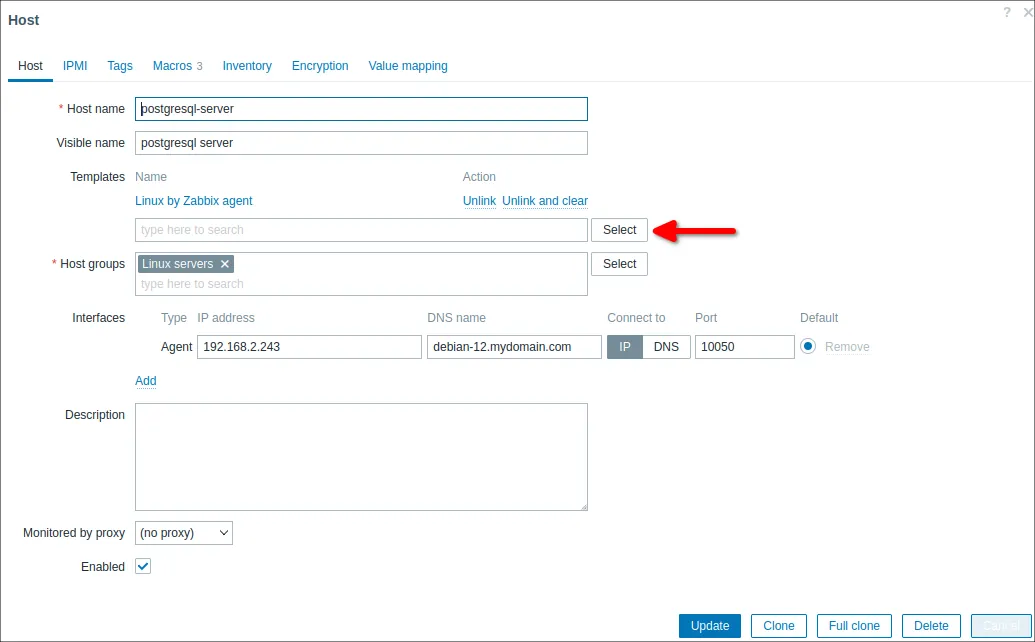Zabbix Server Configuration to Monitor PostgreSQL database