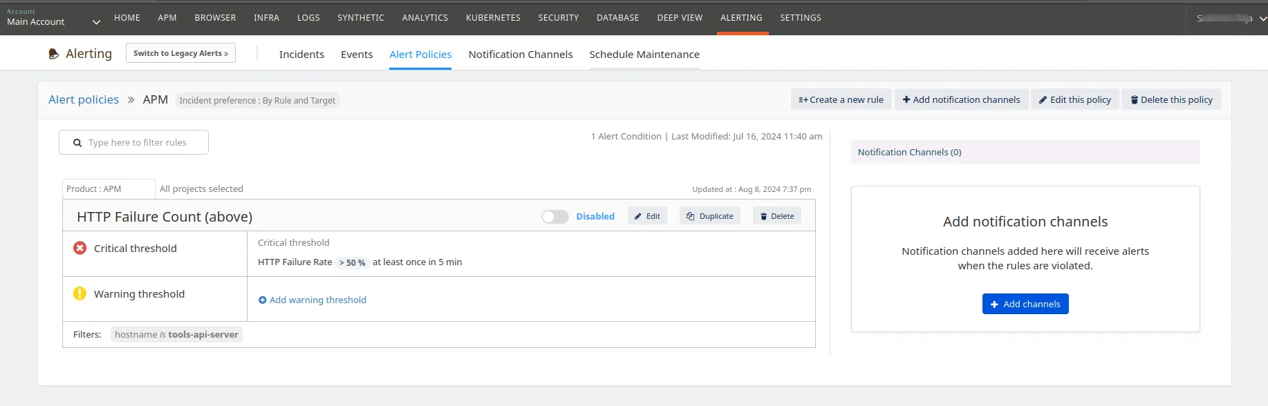 Atatus Alerting and Notifications